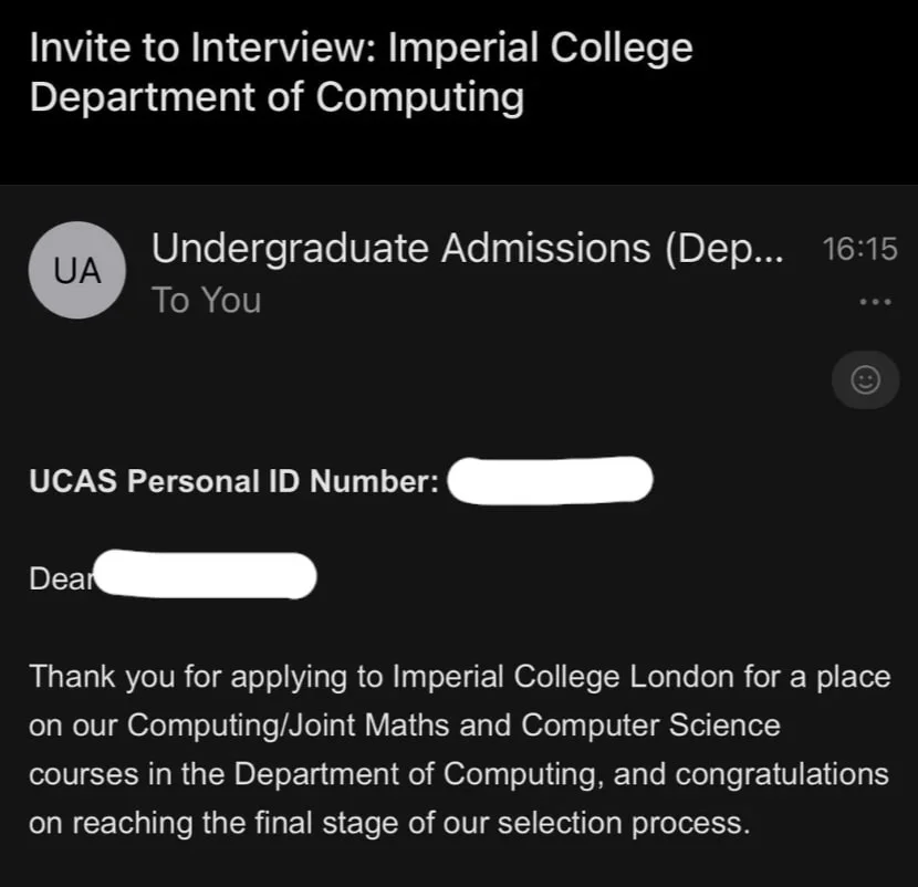 Imperial College Interview